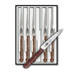Victorinox - 6 Piece Steak Knife Set W/ Spear Tips, Rosewood