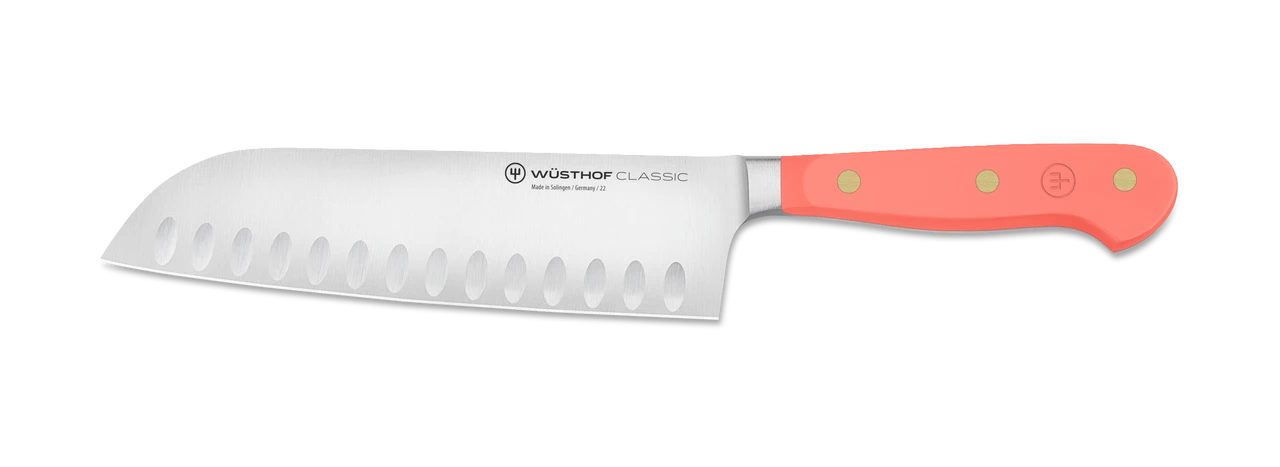 Wusthof - Classic 7" Coral Peach Hollow Ground Santoku 3 Wusthof - Classic 7" Coral Peach Hollow Ground Santoku