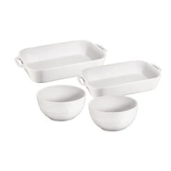 Staub - White 4 Pc Bake And Bowl Set