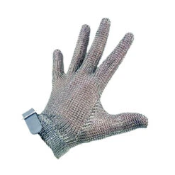Omcan - Five Finger Stainless Steel Mesh Glove With Gray Silicone Strap Extra Small - 44354 -Home Kitchen Store 44354 3 28873.1590845050