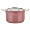 All Clad - Fusiontec Rose Quartz 7QT Stock Pot With Lid - Natural Ceramic With Steel Core -Home Kitchen Store 480 07830.1658933166