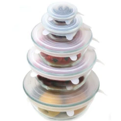 Danesco - Silicone Stretch Lids - 5 Assorted Sizes -Home Kitchen Store 612305CLR 3 31400.1597758592