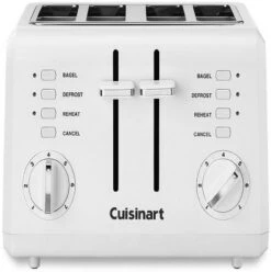 Cuisinart - White Compact 4-Slice Toaster