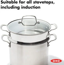 OXO - Mira 8 QT Tri-Ply Stainless Steel Pasta Pot -Home Kitchen Store 71lfR1TfTYL. AC SL1500 72608.1714658692