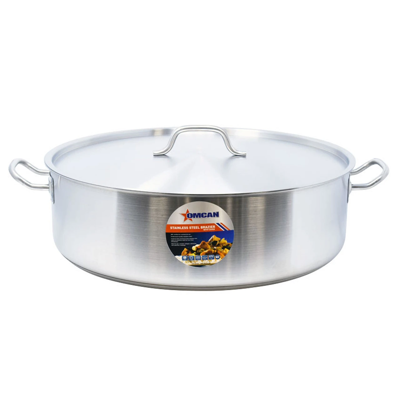 Omcan - 25 Qt Stainless Steel Brazier W/ Cover - 80429 3 Omcan - 25 Qt Stainless Steel Brazier W/ Cover - 80429