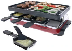 Swissmar - Red Raclette With Reversible Cast Iron Grill