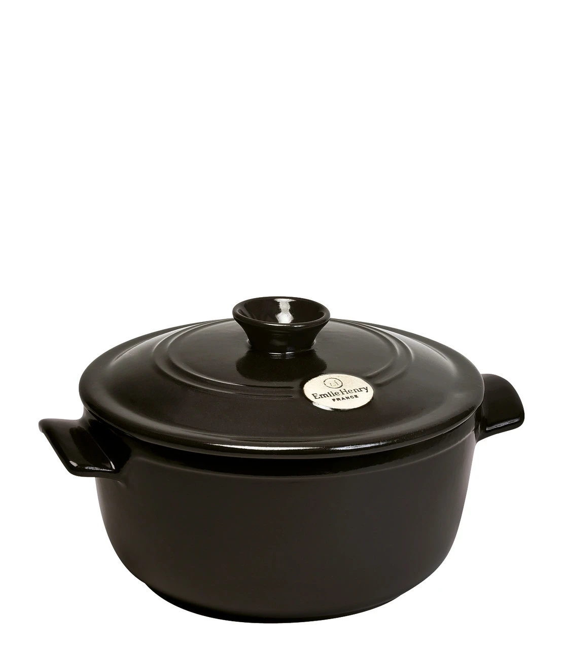 Emile Henry - Fusain (Pepper) Round Stewpot - 91794525 3 Emile Henry - Fusain (Pepper) Round Stewpot - 91794525