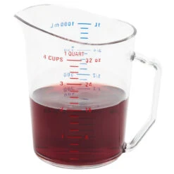 Cambro - 1QT Clear CamWear Measuring Cup - 100MCCW135 -Home Kitchen Store 929662 37239.1590790707