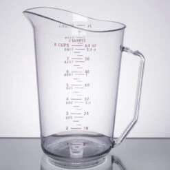 Cambro - 2QT Clear CamWear Measuring Cup - 200MCCW135