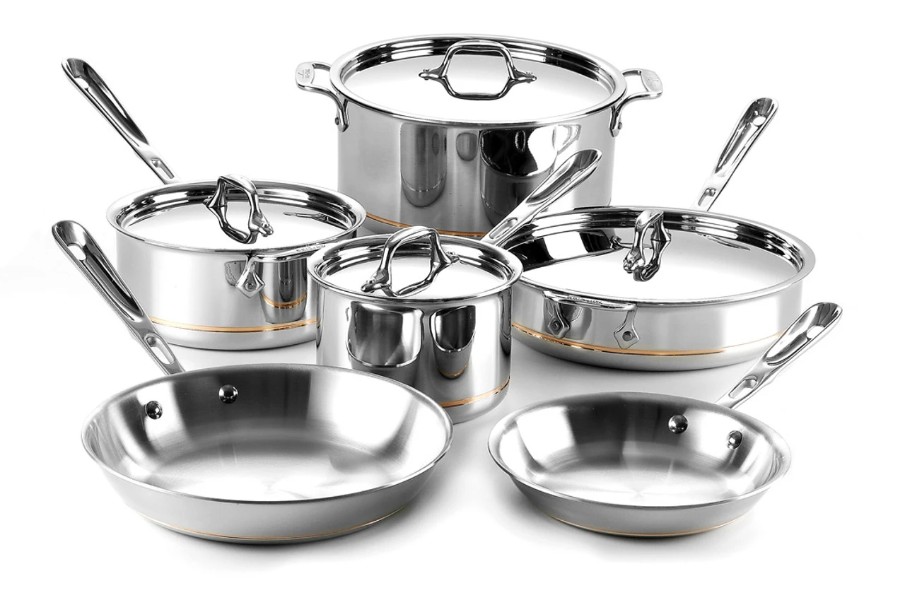 All-Clad - 10 Piece Copper Core Cookware Set, 5-ply Bonded Cookware, Made In USA 3 All-Clad - 10 Piece Copper Core Cookware Set, 5-ply Bonded Cookware, Made In USA