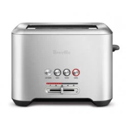 Breville - Die-Cast Bit More 2-Slice Long Shot Stainless Steel Toaster