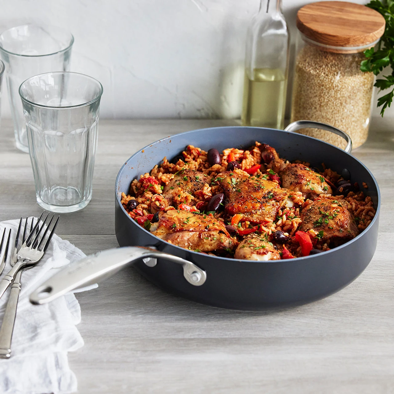 GreenPan - Valencia Pro 4.5 Qt Ceramic Non-Stick Saute Pan With Lid 6 GreenPan - Valencia Pro 4.5 Qt Ceramic Non-Stick Saute Pan With Lid - Image 4