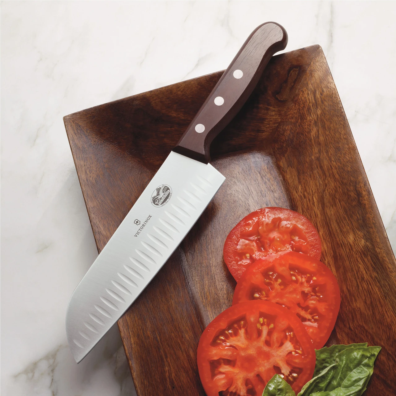 Victorinox - 7" Rosewood Granton Edge Santoku Knife 4 Victorinox - 7" Rosewood Granton Edge Santoku Knife - Image 2