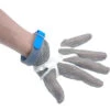 Omcan - Five Finger Stainless Steel Mesh Glove With Blue Silicone Strap Large - 44350 -Home Kitchen Store OMC 44350 67841.1637696576