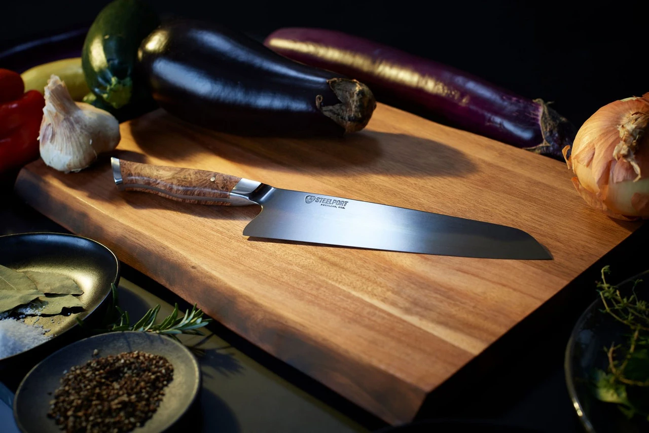 Steelport - 8" Carbon Steel Chef's Knife - 65 HRC, Made In USA 8 Steelport - 8" Carbon Steel Chef's Knife - 65 HRC, Made In USA - Image 6