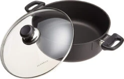 Scanpan - 3.2 L Classic Induction Low Sauce Pan With Lid- Non-Stick, Cast Aluminum, Made In Denmark -Home Kitchen Store Scanpan Classic Induction 32 L Low Sauce Pot with Lid S53202600 2 5af52d28 f6d5 4b60 844e fa55f066e7e4 90040.1636732351