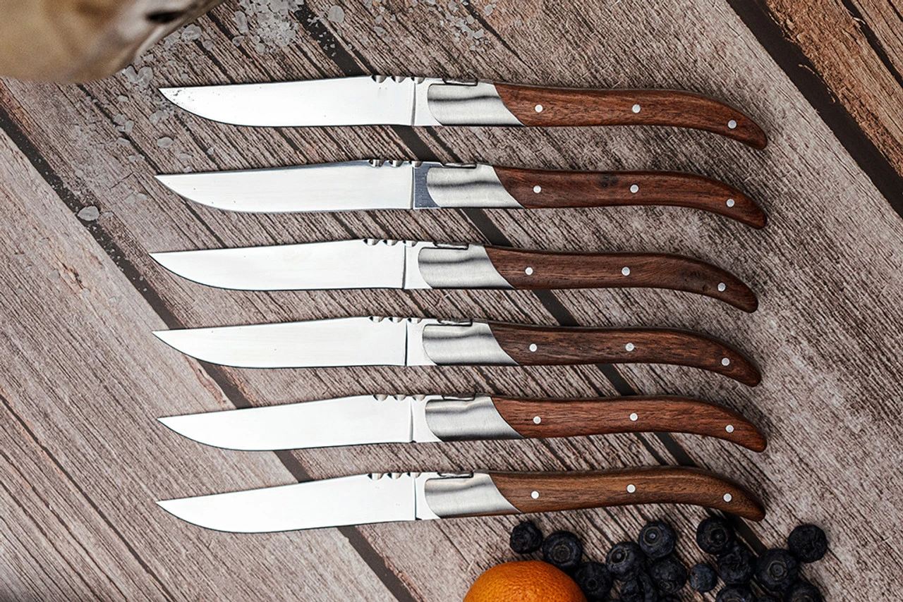Vanderlinden - Laguiole Exclusive Line 6 Rose Wood Steak Knives 4 Vanderlinden - Laguiole Exclusive Line 6 Rose Wood Steak Knives - Image 2