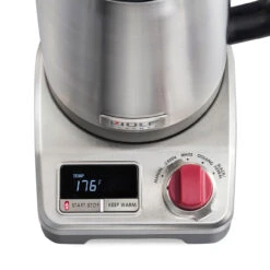 Wolf Gourmet - 1.5 L True Temperature Electric Kettle, Stainless Steel Carafe, Customizable & Pre-Set Temperature Controls -Home Kitchen Store WGKT100S 02 71623.1647888579