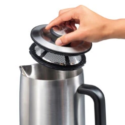 Wolf Gourmet - 1.5 L True Temperature Electric Kettle, Stainless Steel Carafe, Customizable & Pre-Set Temperature Controls -Home Kitchen Store WGKT100S 06 77596.1647888579