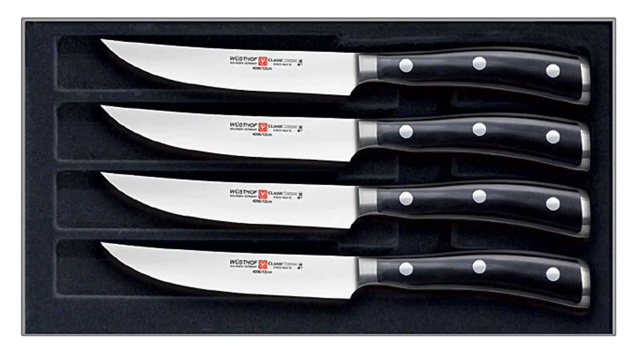 Wusthof - 4 Pc Classic Ikon Steak Knife Set 3 Wusthof - 4 Pc Classic Ikon Steak Knife Set