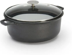 De Buyer - Choc Extreme 24cm Non-Stick Stewpan With Double Handle And Glass Lid