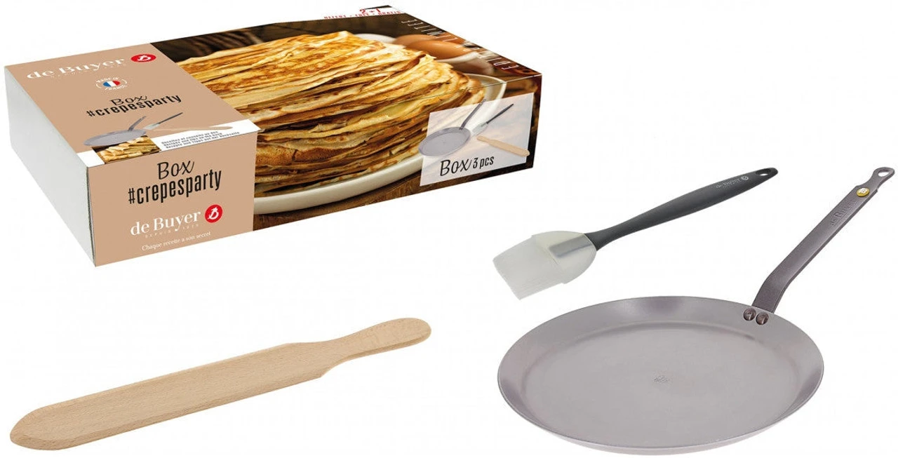 De Buyer - 26cm Mineral Crepe Pan, Crepe Spatula And Pastry Brush Set 7 De Buyer - 26cm Mineral Crepe Pan, Crepe Spatula And Pastry Brush Set - Image 5
