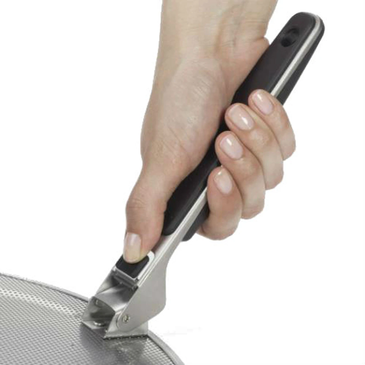 OXO - Good Grips 12.5" Stainless Steel Splatter Screen With Handle 5 OXO - Good Grips 12.5" Stainless Steel Splatter Screen With Handle - Image 3