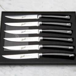Van Berkel - Elegance 6 Pc Black Steak Knife Set - BLACELEGANCESTEAKSET -Home Kitchen Store kel6st11sr black u 03 7 42570.1713955907