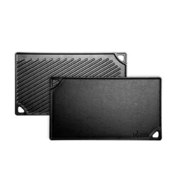 Lodge - 16.75" X 9.5" Seasoned Cast Iron Reversible Griddle