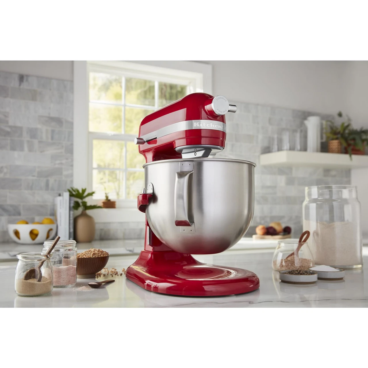 KitchenAid - 7 Qt Empire Red Stand Mixer With Stainless Steel Accessories 9 KitchenAid - 7 Qt Empire Red Stand Mixer With Stainless Steel Accessories - Image 7