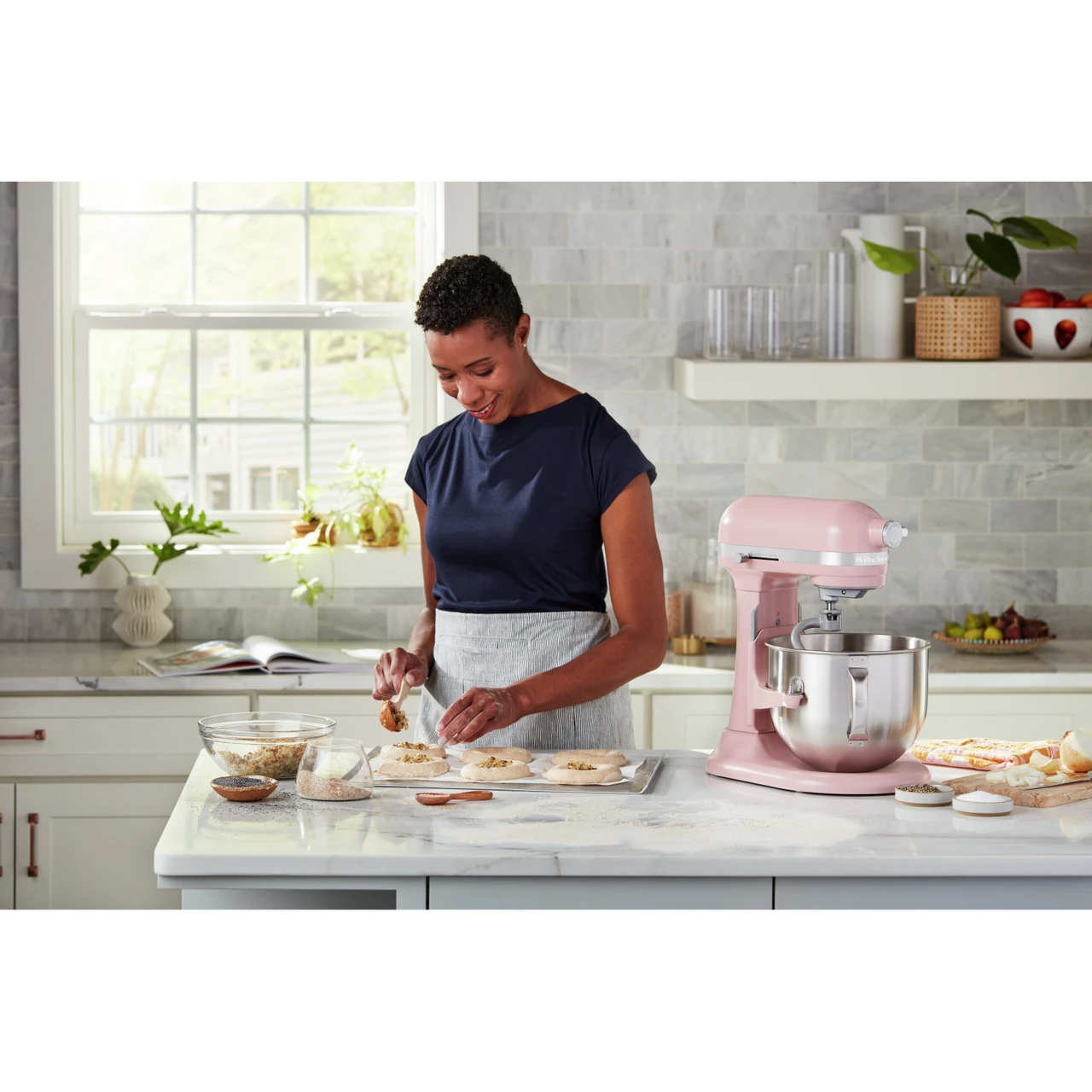 KitchenAid - 7 Qt Matte Dried Rose Stand Mixer With Stainless Steel Accessories 8 KitchenAid - 7 Qt Matte Dried Rose Stand Mixer With Stainless Steel Accessories - Image 6