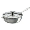 Le Creuset - 3.3 L (3.5 QT) Stainless Steel Saucier With Lid -Home Kitchen Store stainless 0006 saucier chefs pan 13209.1603314258