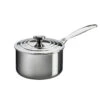 Le Creuset - 2.8 L (3 QT) Stainless Steel Saucepan With Lid -Home Kitchen Store stainless 0009 saucepan 1 64321.1603314257