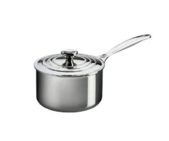 Le Creuset - 2.8 L (3 QT) Stainless Steel Saucepan With Lid