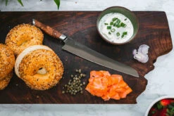 Steelport - 10" Carbon Steel Bread Knife - 65 HRC, Made In USA -Home Kitchen Store steelport 10 bread knife bagels 1600x1068 48804.1665153822