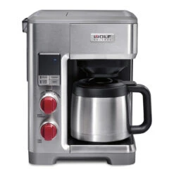 Wolf Gourmet - 10 Cup Programmable Coffee System, Thermal Carafe & Stainless Steel Construction -Home Kitchen Store wgcm100s front 47940.1646262331