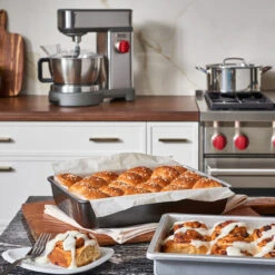 Wolf Gourmet - 7 Qt. Gourmet Stand Mixer, Stainless Steel Construction, Gear Driven -Home Kitchen Store wgsm100s baking pans 02797.1646755918