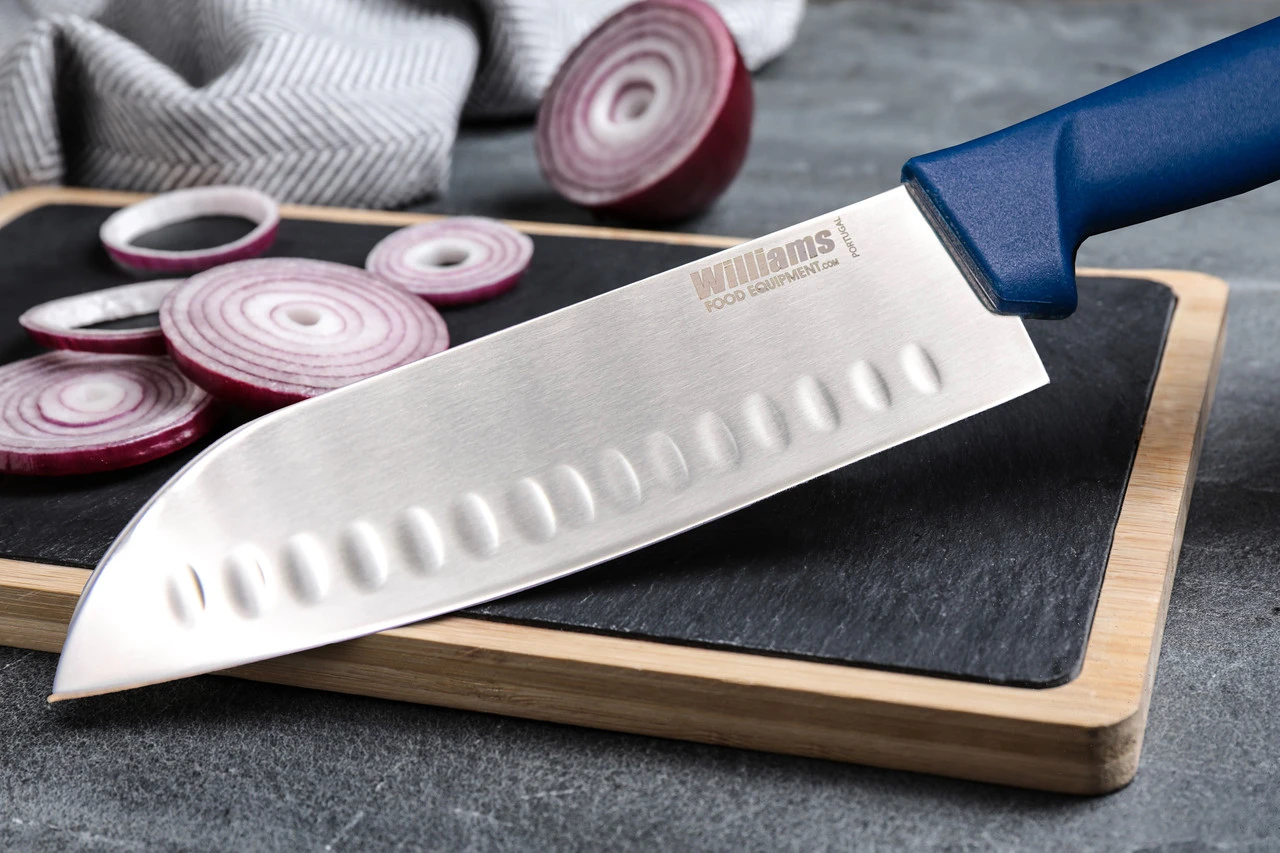 Williams - 7" Blue Handle Santoku Knife 7 Williams - 7" Blue Handle Santoku Knife - Image 5